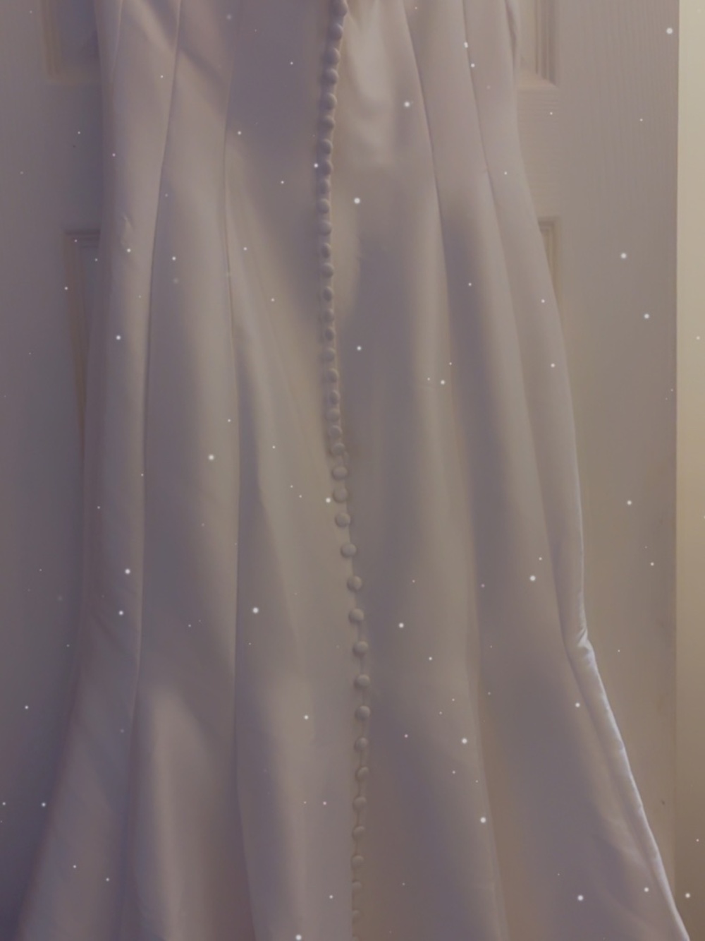 Soft white strapless, mermaid wedding dress